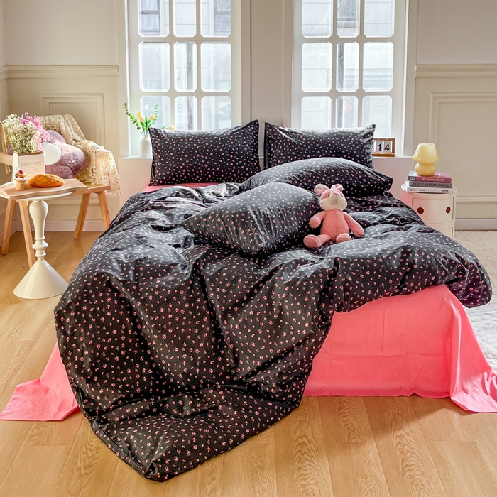 91家纺网 家纺一手货源 找家纺 千朵 2024新款全棉四件套 冬日恋歌