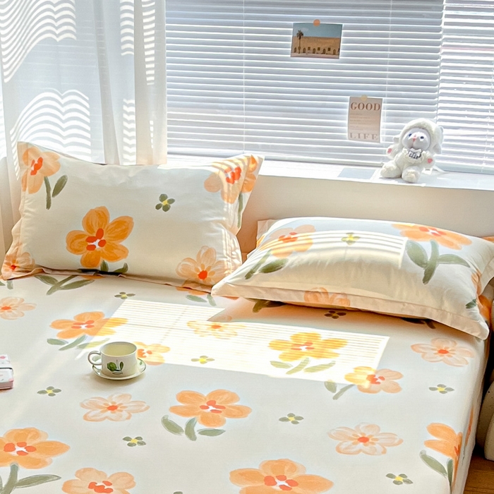 91家纺网 家纺一手货源 找家纺 涵宸家纺 2024新款全棉小清新印花单品套件--单枕套 枕套-香榭