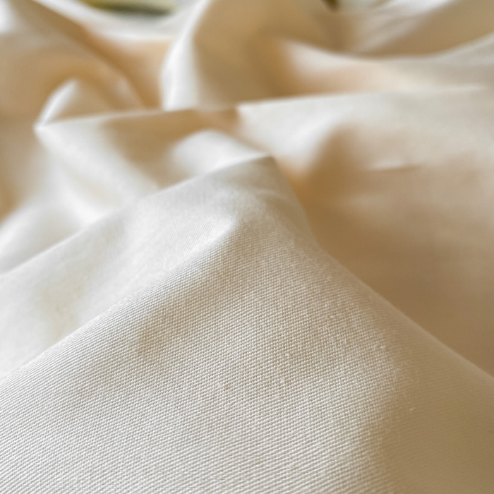 91家纺网 家纺一手货源 找家纺 芊寻家居 2024新款13372全棉纯色四件套无印良品风简约套件 奶白-桔黄