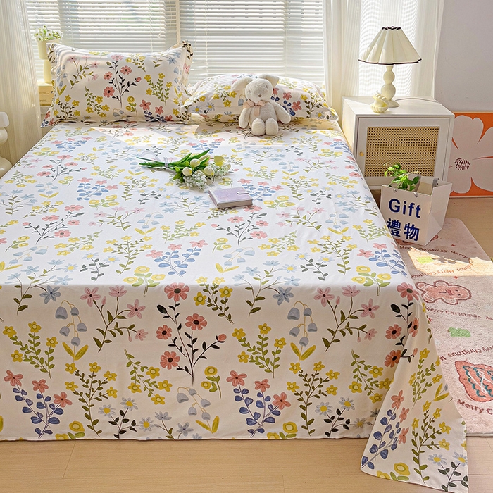 91家纺网 家纺一手货源 找家纺 大柏树 2025新款全棉13376印花四件套系列（可定制）-单床单 云梦花都