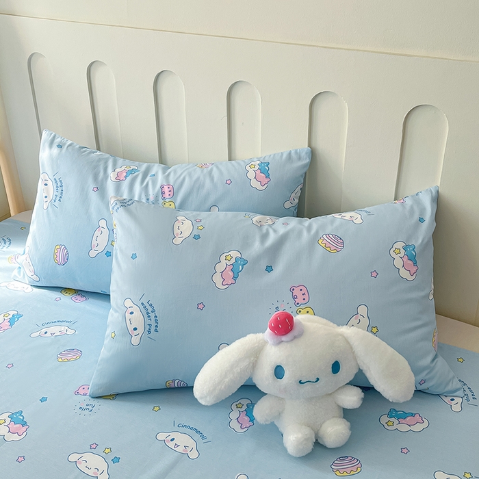 91家纺网 家纺一手货源 找家纺 博雅 2024新款三丽鸥正版授权全棉活性印花单床笠 甜心玉桂狗