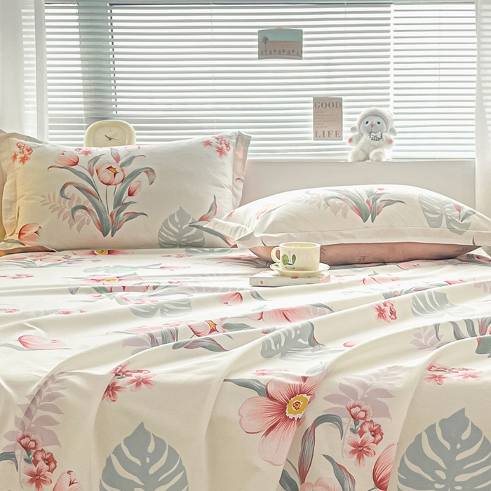 91家纺网 家纺一手货源 找家纺 涵宸家纺 2024新款全棉小清新印花单品套件--单枕套 枕套-长歌行