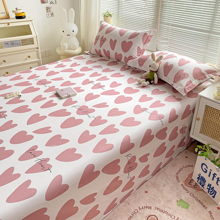 91家纺网 家纺一手货源 找家纺 大柏树 2025新款全棉13376印花四件套系列（可定制）-单床单 倾心