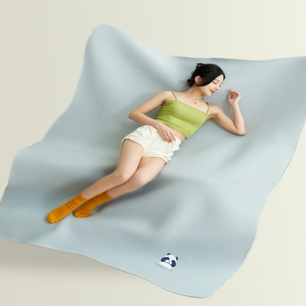 91家纺网 家纺一手货源 找家纺 （总）晨曦家纺 2024新款可爱熊猫冻冻凉感席3D空气感凉席