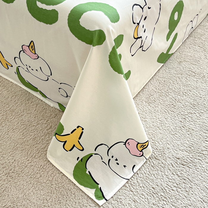 91家纺网 家纺一手货源 找家纺 涵宸家纺 2024新款全棉小清新印花单品套件--单床单 床单-萌宝宝