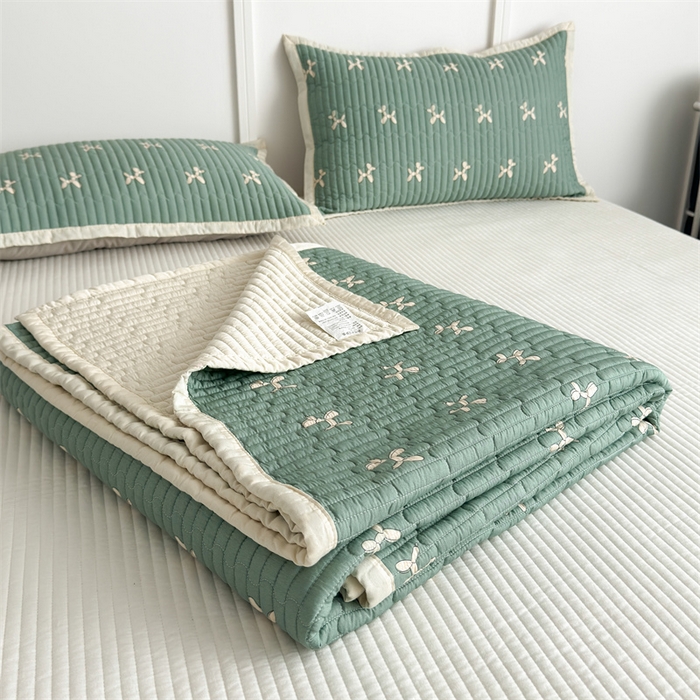 91家纺网 家纺一手货源 找家纺 美优兰 2025春双面天丝高温砂洗床盖 机器狗