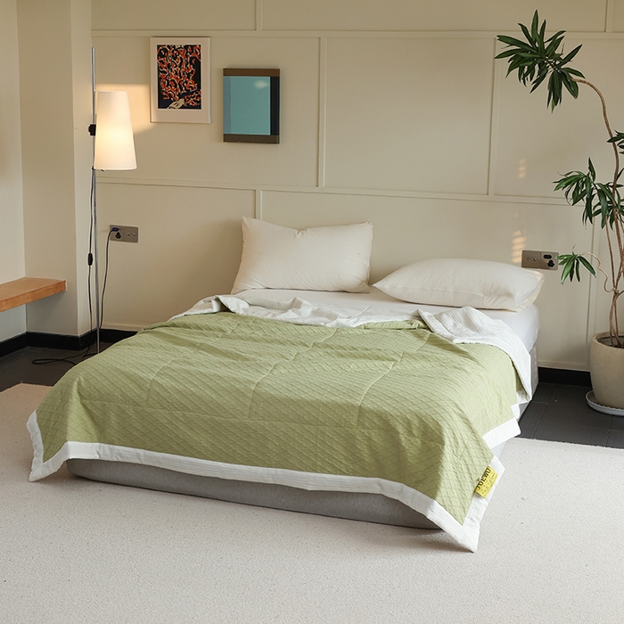 91家纺网 家纺一手货源 找家纺 觉物 2024新款肌理凉感水洗抗菌夏被 绿野仙踪