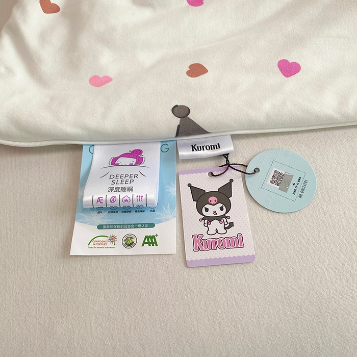 91家纺网 家纺一手货源 找家纺 DS-2025新款儿童卡通三丽鸥正版授权A类针织棉夏被系列 薯条库洛米