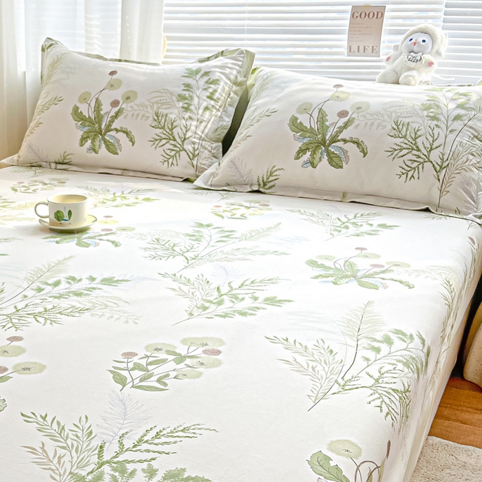 91家纺网 家纺一手货源 找家纺 涵宸家纺 2024新款全棉小清新印花单品套件--单枕套 枕套-金秋