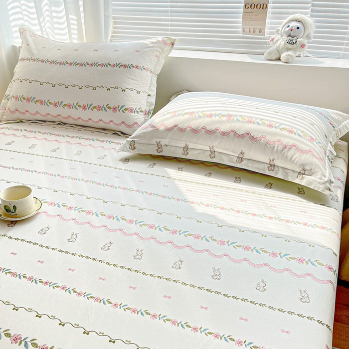 91家纺网 家纺一手货源 找家纺 涵宸家纺 2024新款全棉小清新印花单品套件--单枕套 枕套-辛德瑞拉