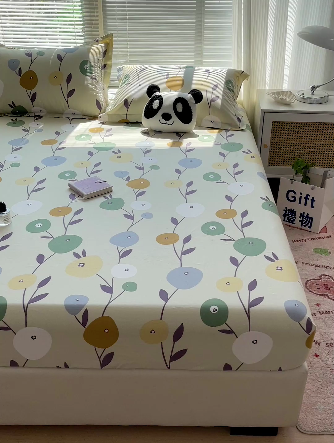 91家纺网 家纺一手货源 找家纺 大柏树 2025新款全棉13376印花四件套系列（可定制）-单床笠 娜然