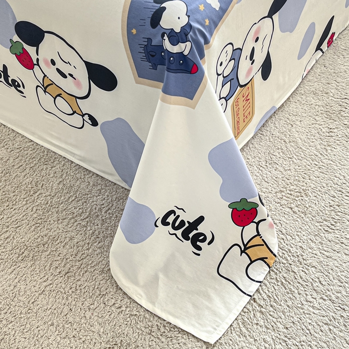 91家纺网 家纺一手货源 找家纺 涵宸家纺 2024新款全棉小清新印花单品套件--单床单 床单-奥利心