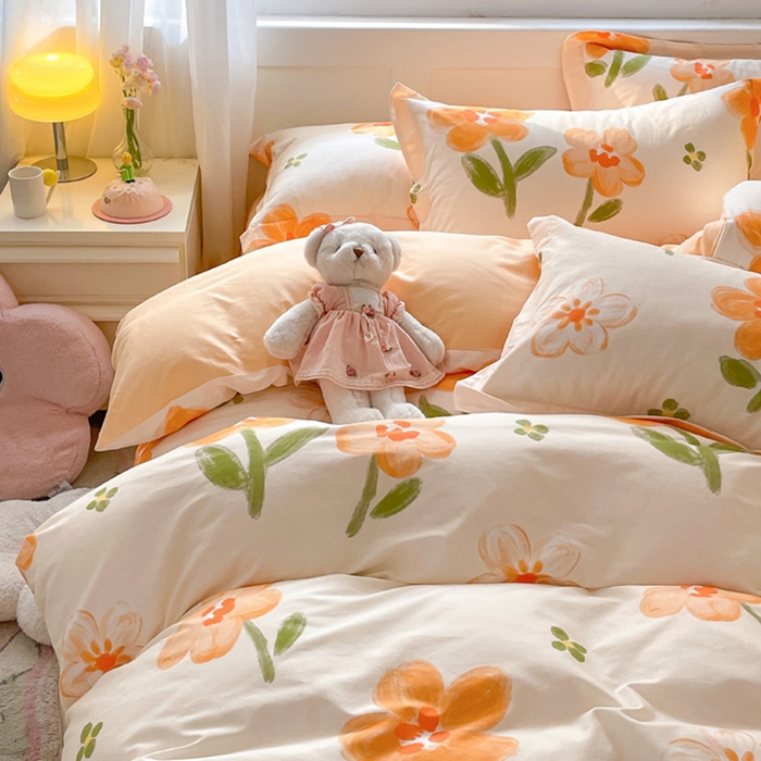 91家纺网 家纺一手货源 找家纺 涵宸家纺 2024新款全棉小清新印花单品套件--单被套 香榭