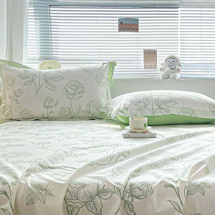 91家纺网 家纺一手货源 找家纺 涵宸家纺 2024新款全棉小清新印花单品套件--单枕套 枕套-晚风吟