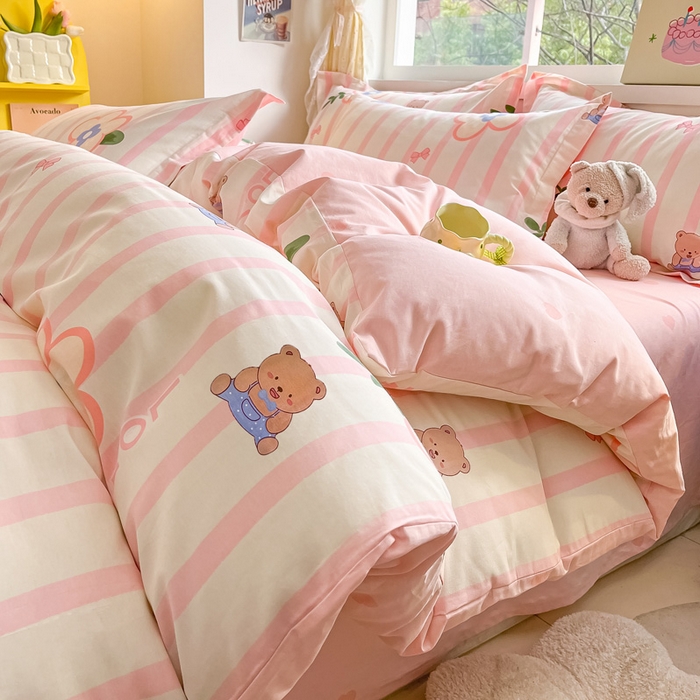 91家纺网 家纺一手货源 找家纺 涵宸家纺 2024新款全棉小清新印花单品套件--单被套 弗洛斯