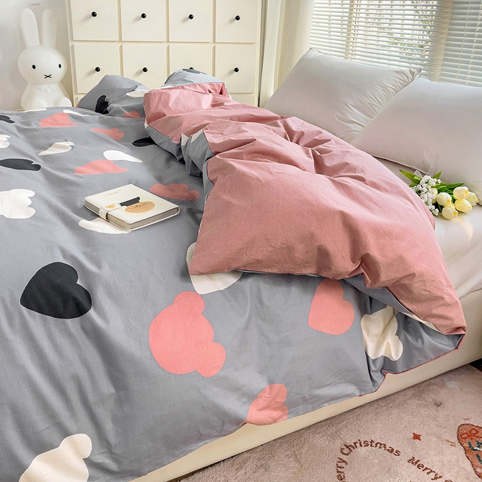 91家纺网 家纺一手货源 找家纺 大柏树 2025新款全棉13376印花四件套系列（可定制）-单被套 小爱恋