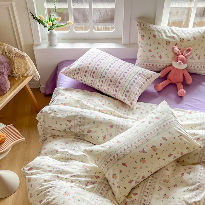 91家纺网 家纺一手货源 找家纺 千朵 2024新款全棉四件套 香丽儿