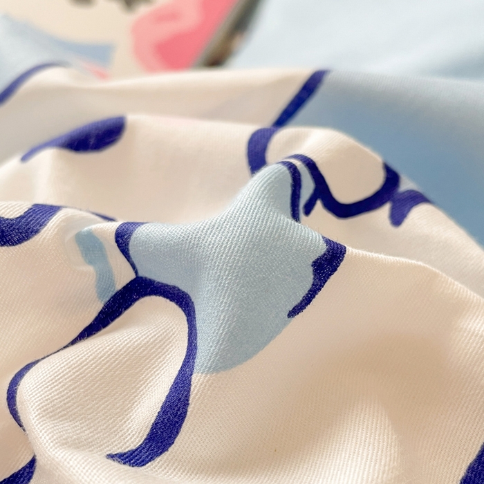 91家纺网 家纺一手货源 找家纺 博雅 2024新款全棉三丽鸥AB版活性印花四件套 甜品玉桂狗