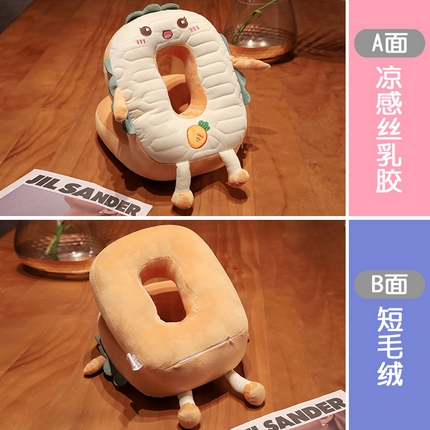 91家纺网 家纺一手货源 找家纺 （总）仟亿莱 2024新款卡通乳胶凉感双面午睡枕