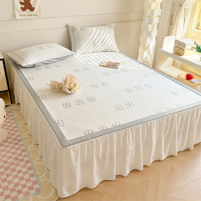 91家纺网 家纺一手货源 找家纺 慕尚家纺 2025新款卡通凉豆豆凉感冰丝席凉席 床席款-芬芳