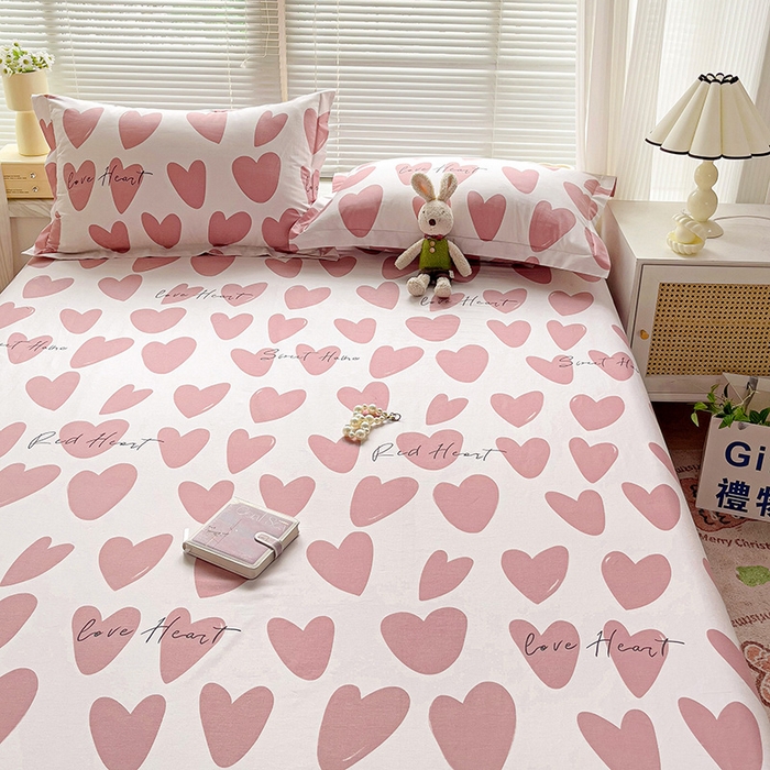 91家纺网 家纺一手货源 找家纺 大柏树 2025新款全棉13376印花四件套系列（可定制）-单床单 倾心