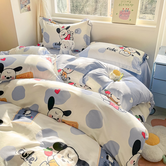 91家纺网 家纺一手货源 找家纺 涵宸家纺 2024新款全棉小清新印花单品套件--单被套 奥利心