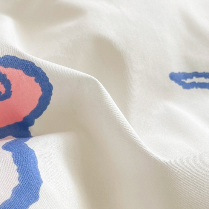 91家纺网 家纺一手货源 找家纺 涵宸家纺 2024新款全棉小清新印花单品套件--单被套 玉桂兔