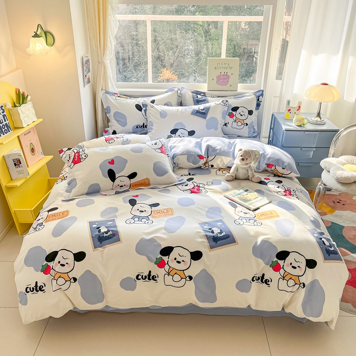 91家纺网 家纺一手货源 找家纺 涵宸家纺 2024新款全棉小清新印花单品套件--单被套 奥利心