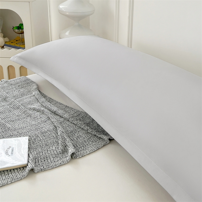 91家纺网 家纺一手货源 找家纺 梦舒羽 2025新款抗菌防水四季款枕套宿舍情侣枕芯套双人枕头套 防水单层枕套-银优灰