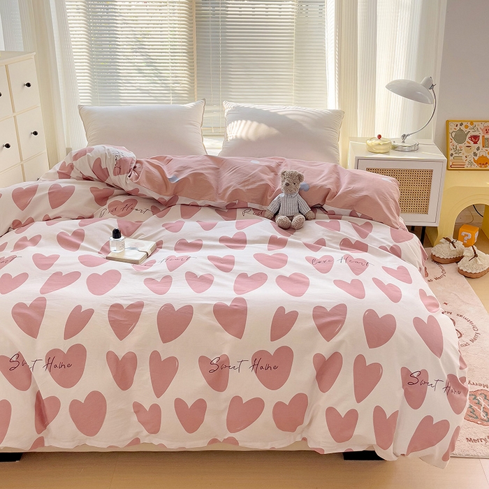 91家纺网 家纺一手货源 找家纺 大柏树 2025新款全棉13376印花四件套系列（可定制）-单被套 倾心