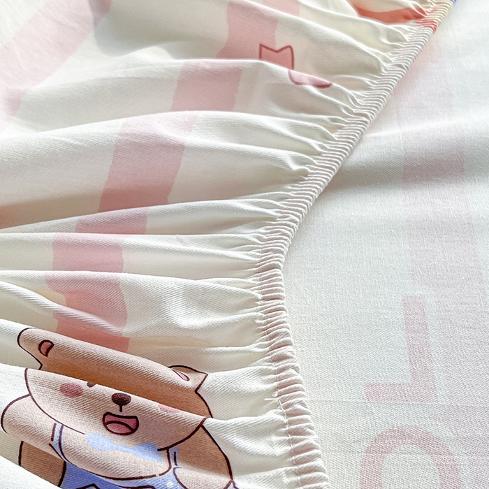 91家纺网 家纺一手货源 找家纺 涵宸家纺 2024新款全棉小清新印花单品套件--单床笠 床笠-弗洛斯