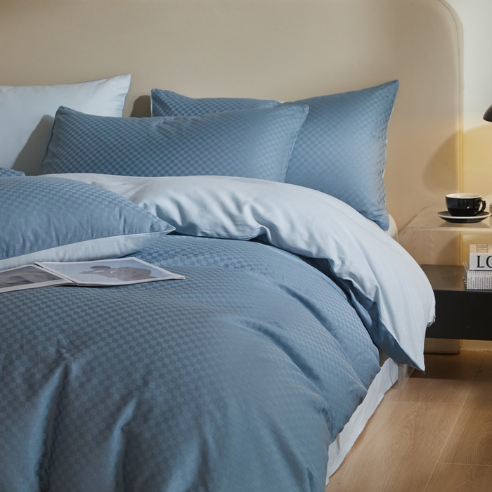 91家纺网 家纺一手货源 找家纺 涵宸家纺 2024新款全棉提花四件套-菲比 菲比-宾利兰