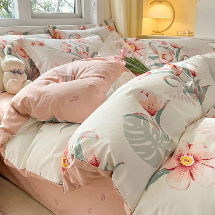 91家纺网 家纺一手货源 找家纺 涵宸家纺 2024新款全棉小清新印花单品套件--单被套 长歌行