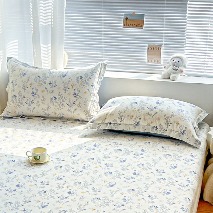91家纺网 家纺一手货源 找家纺 涵宸家纺 2024新款全棉小清新印花单品套件--单枕套 枕套-云梦泽