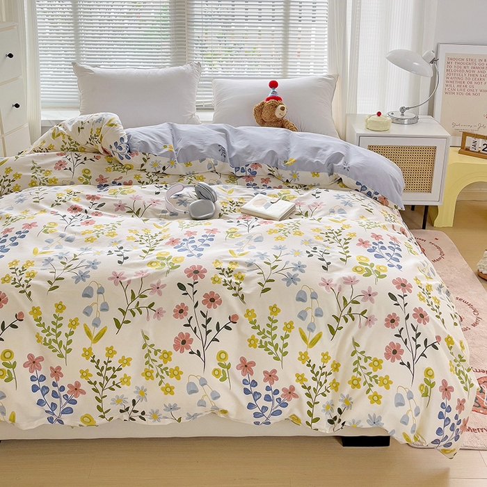 91家纺网 家纺一手货源 找家纺 大柏树 2025新款全棉13376印花四件套系列（可定制）-单被套 云梦花都