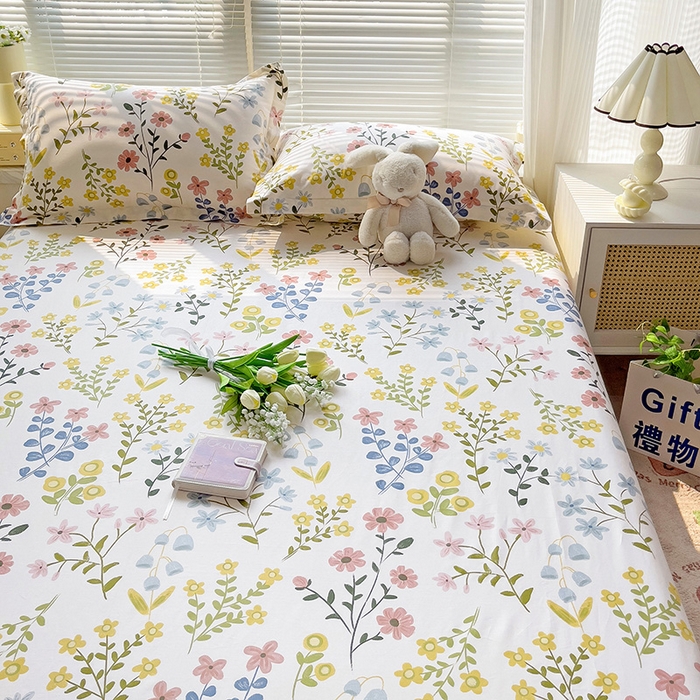 91家纺网 家纺一手货源 找家纺 大柏树 2025新款全棉13376印花四件套系列（可定制）-单床单 云梦花都