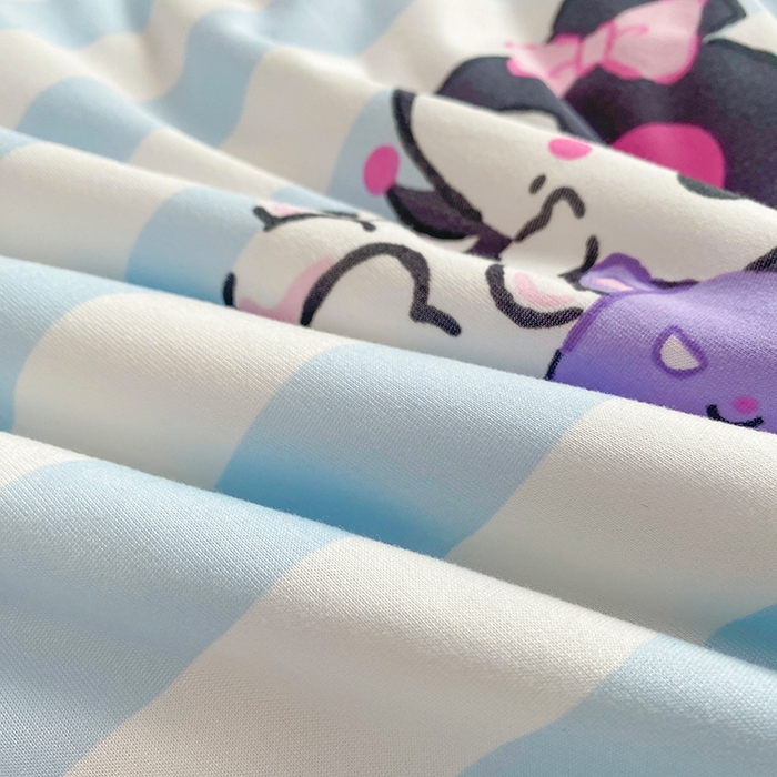 91家纺网 家纺一手货源 找家纺 DS-2025新款儿童卡通三丽鸥正版授权A类针织棉夏被系列 美妆库洛米