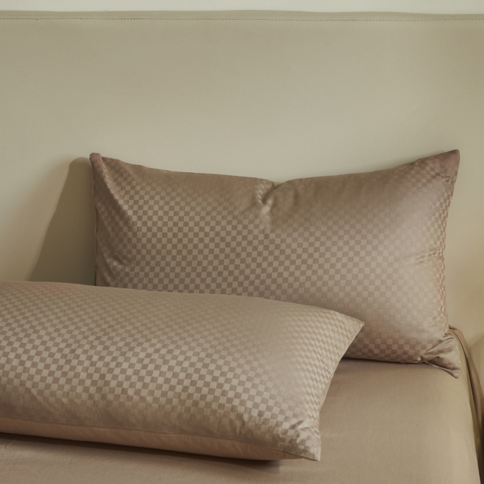 91家纺网 家纺一手货源 找家纺 涵宸家纺 2024新款全棉提花四件套-菲比 菲比-奶茶色