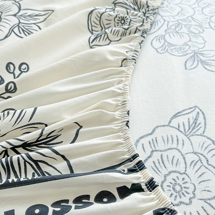 91家纺网 家纺一手货源 找家纺 涵宸家纺 2024新款全棉小清新印花单品套件--单床笠 床笠-安曼