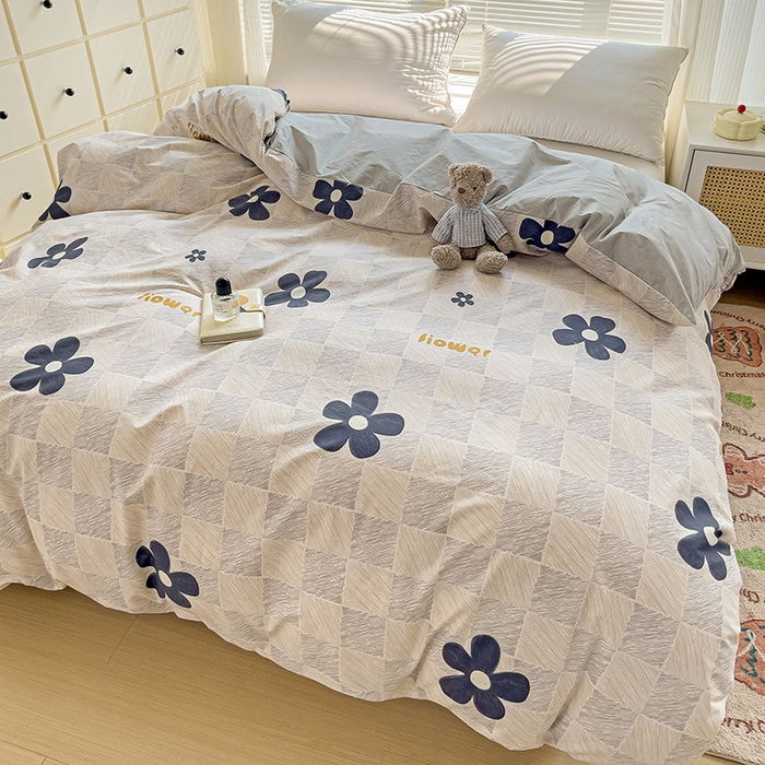 91家纺网 家纺一手货源 找家纺 大柏树 2025新款全棉13376印花四件套系列（可定制）-单被套 熹微