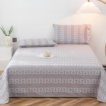 91家纺网 家纺一手货源 找家纺 （总）金泰莱 2025新款全棉提花老粗布凉席三件套全棉床单纯棉床单软凉席