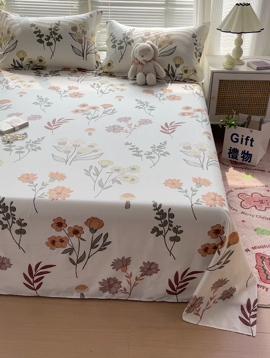 91家纺网 家纺一手货源 找家纺 大柏树 2025新款全棉13376印花四件套系列（可定制）-单床单 南薇