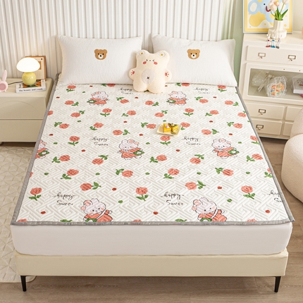 91家纺网 家纺一手货源 找家纺 （总）正邦家纺 2024新款全棉床垫软垫单人防滑床褥垫双人床盖