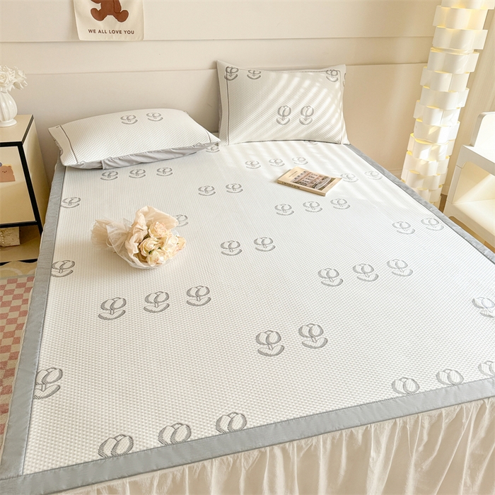 91家纺网 家纺一手货源 找家纺 慕尚家纺 2025新款卡通凉豆豆凉感冰丝席凉席 床席款-芬芳