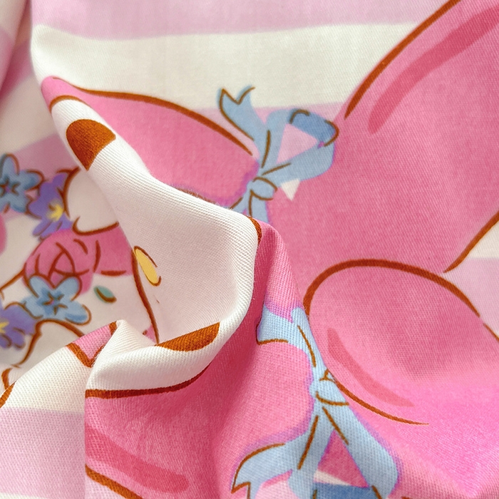 91家纺网 家纺一手货源 找家纺 博雅 2024新款三丽鸥正版授权全棉活性印花单床笠 花园美乐蒂