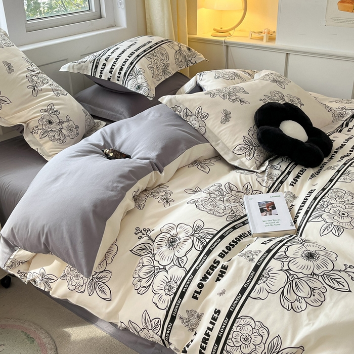 91家纺网 家纺一手货源 找家纺 涵宸家纺 2024新款全棉小清新印花单品套件--单被套 安曼