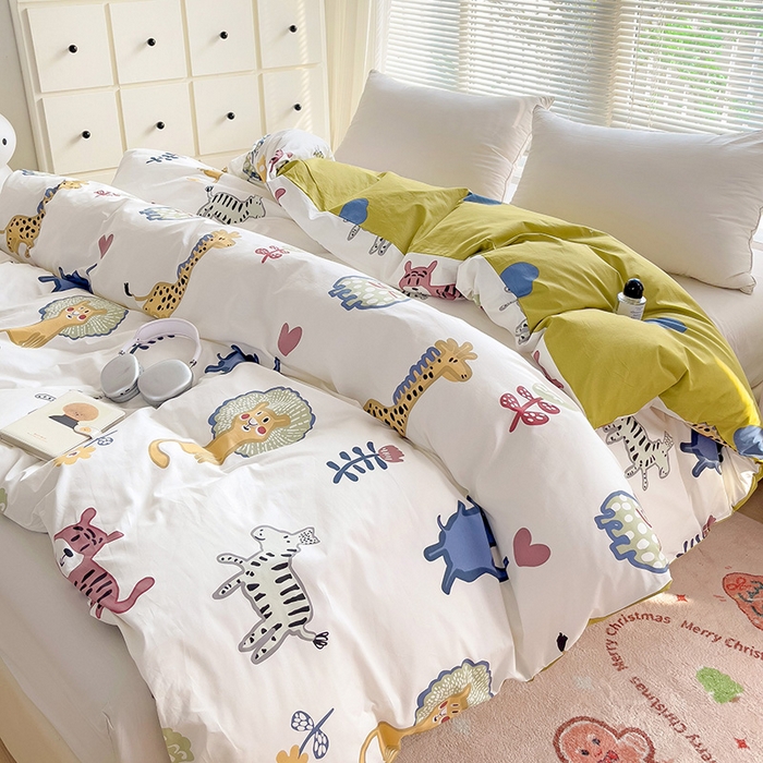 91家纺网 家纺一手货源 找家纺 大柏树 2025新款全棉13376印花四件套系列（可定制）-单被套 爱乐儿