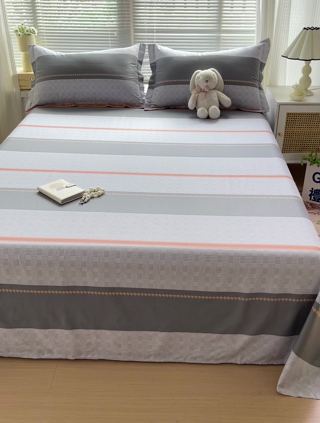 91家纺网 家纺一手货源 找家纺 大柏树 2025新款全棉13376印花四件套系列（可定制）-单床单 罗伊