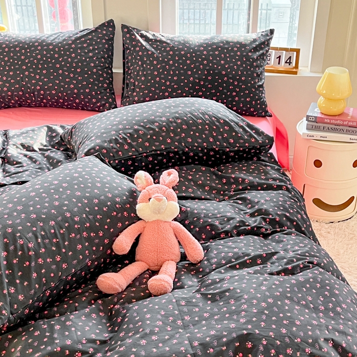 91家纺网 家纺一手货源 找家纺 千朵 2024新款全棉四件套 冬日恋歌