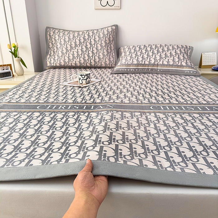 91家纺网 家纺一手货源 找家纺 大元 2025新款数码印花冰藤席系列 -冰藤条席 DIO